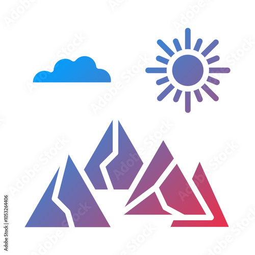 Mountain Vector Icon Style