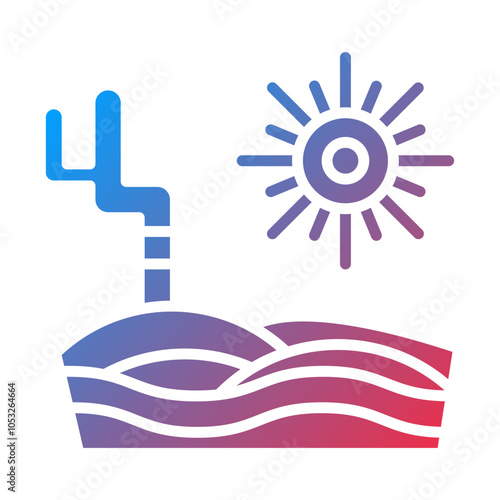 Desert Vector Icon Style