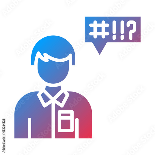Obscene Language Vector Icon Style