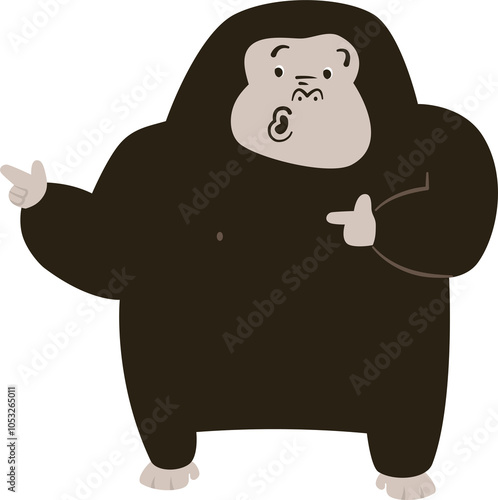 funny cartoon gorilla 