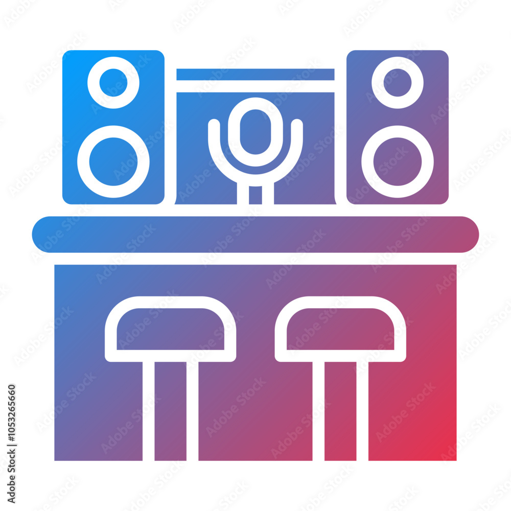 Recording Studio Vector Icon Style Recording Studio Vector Icon Style