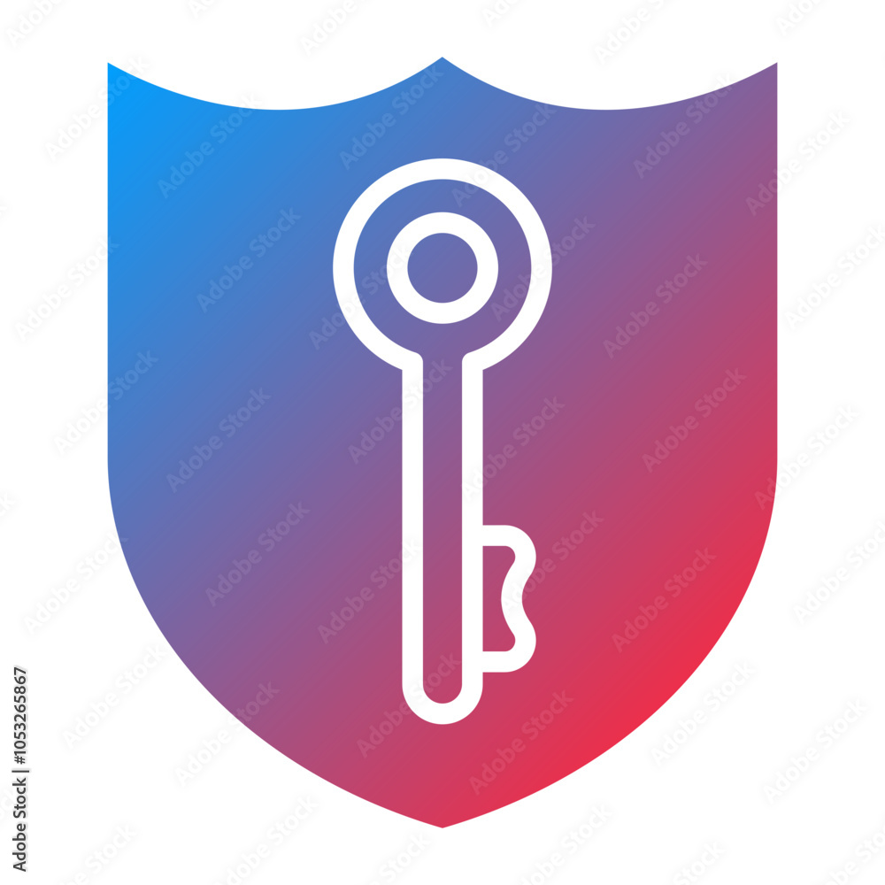 Security Key Vector Icon Style Security Key Vector Icon Style
