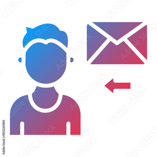 Recipient Vector Icon Style