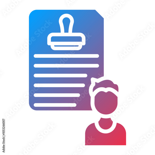Supervisory Authority Vector Icon Style