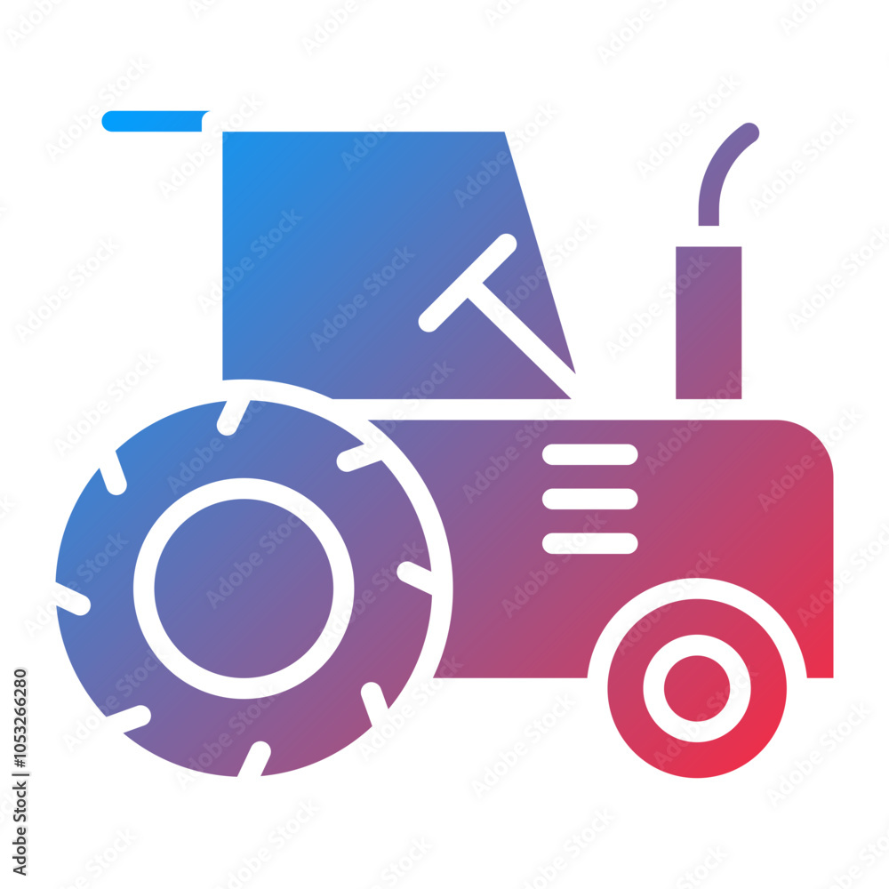 Tractor Vector Icon Style Tractor Vector Icon Style