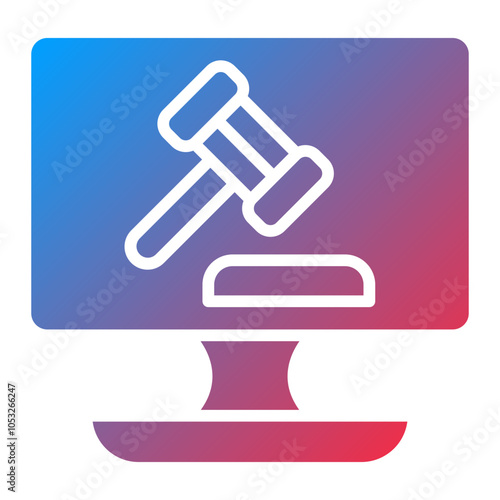 Auction Vector Icon Style