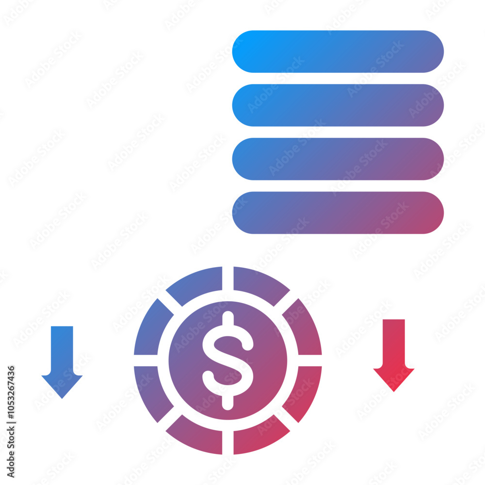 Depreciation Vector Icon Style Depreciation Vector Icon Style