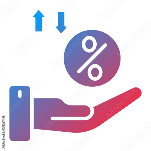 Floating Interest Rate Vector Icon Style photo