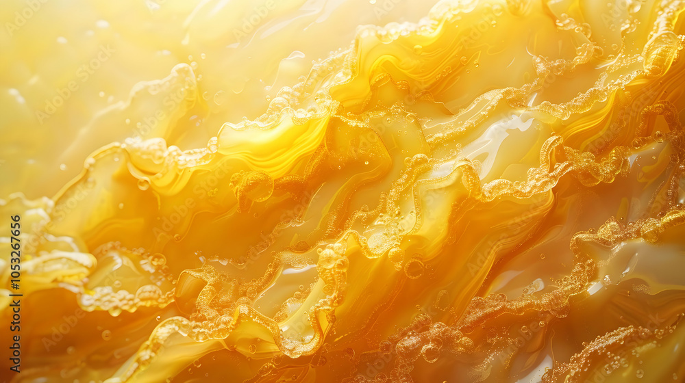Golden Liquid Abstract Background - Artistic Swirls and Bubbles Golden Liquid Abstract Background - Artistic Swirls and Bubbles