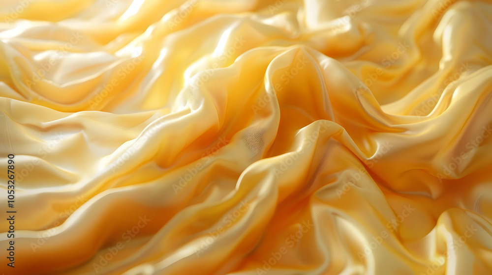 Golden Satin Fabric Texture - Abstract Background Image Golden Satin Fabric Texture - Abstract Background Image