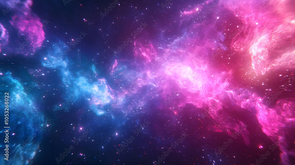 Fototapeta premium Glowing starburst explosion lights up the night sky, a magical holiday design