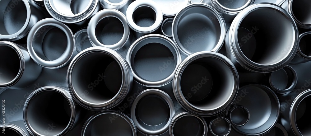 Abstract background with many silver metal rings, pipes, or tubes. Abstract background with many silver metal rings, pipes, or tubes.