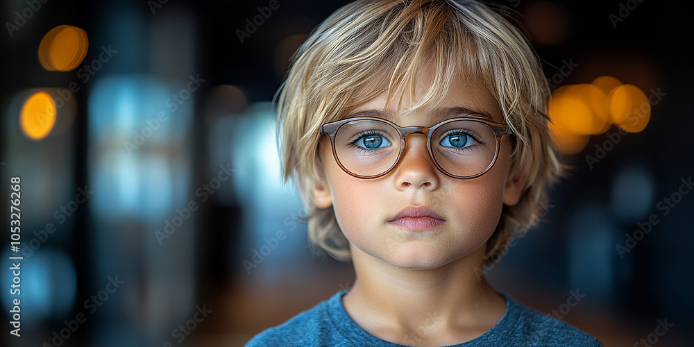 Portrait of a cute little boy with glasses Portrait of a cute little boy with glasses