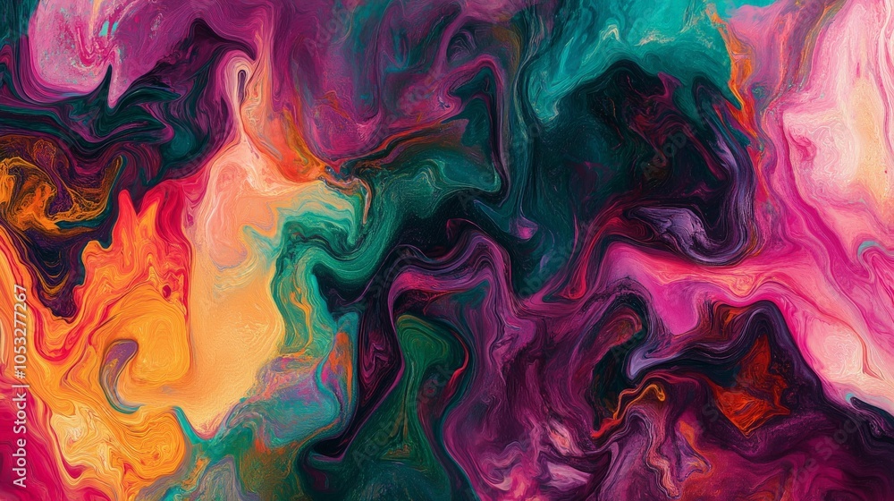 Colorful Swirling Abstract Art with Dynamic Lines Colorful Swirling Abstract Art with Dynamic Lines