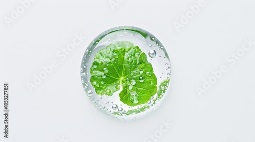 Centella Asiatica (Gotu Kola) Leaves with Dewdrops	