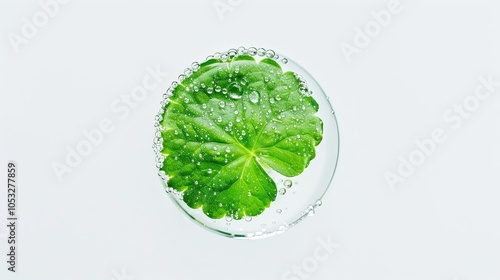Centella Asiatica (Gotu Kola) Leaves with Dewdrops	