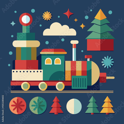vector illustration of train