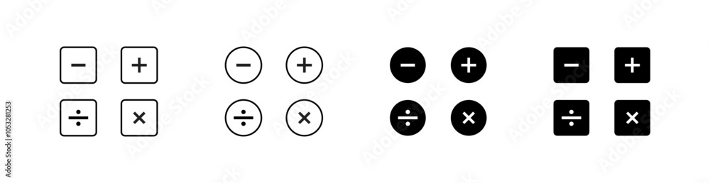 Calculator Vector Icon Illustration on White Background Calculator Vector Icon Illustration on White Background