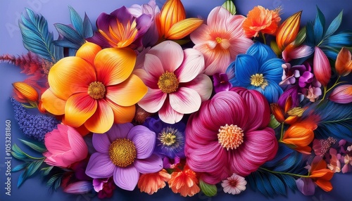 Bright and bold floral illustrations