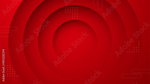 red paper layer abstract background with geometric decoration