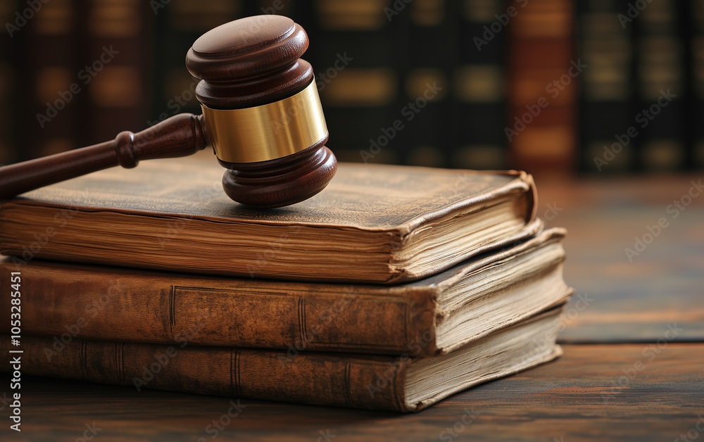 gavel and books gavel and books