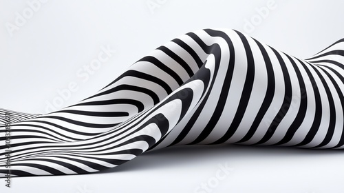 A delicate zebra stripe design where the black and white fade and blend seamlessly, creating a soft, flowing texture. Soft zebra pattern, Blended monochrome stripes
