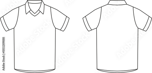 T-shirt jersey template mockup outline isolated sport clothing tee kit