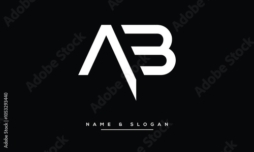 AB, BA Abstract Letters Logo Monogram
