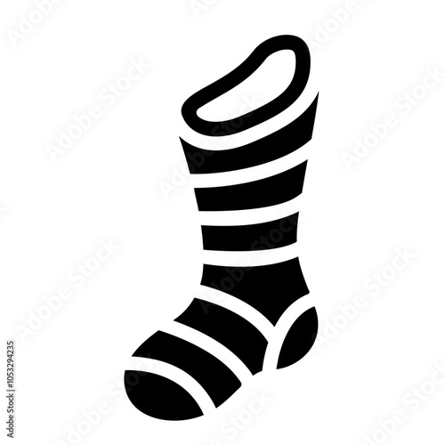 chirstmas sock Solid icon