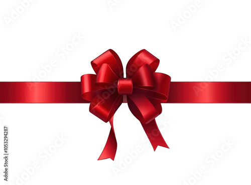 Realistic bow and ribbon for decorating gifts, surprises for holidays. Packing presents for birthday, new year and Christmas. Promotion and Discount objects on transparent background