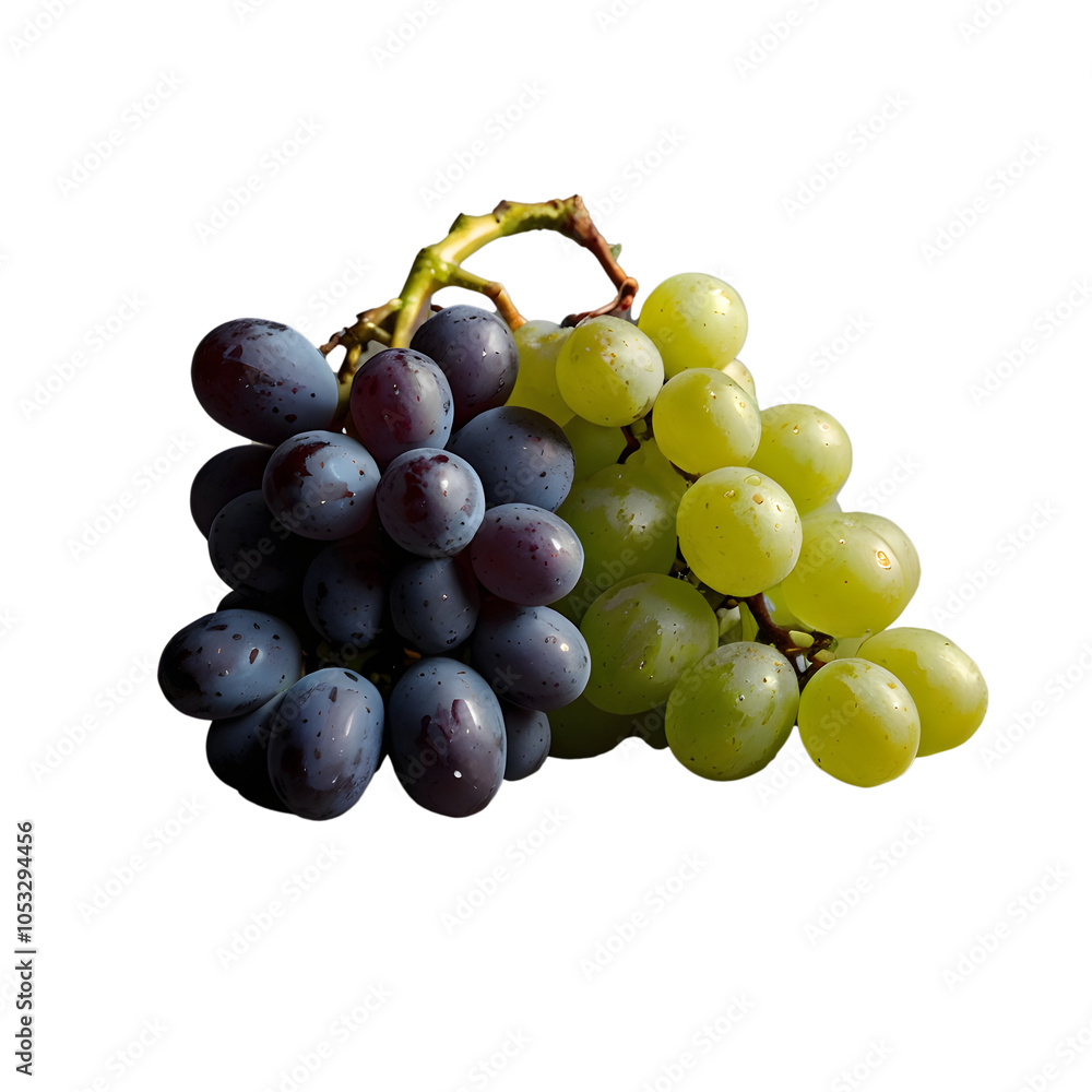Fototapeta premium Fresh grapes isolated on white.