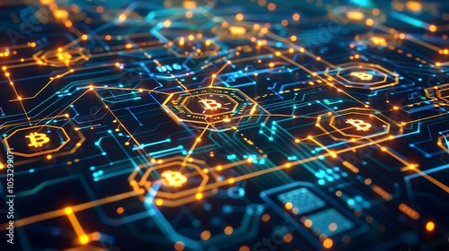 blue circuit board with bacground