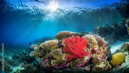 Wallpaper Mural Diving into crystal-clear waters with vibrant corals Torontodigital.ca