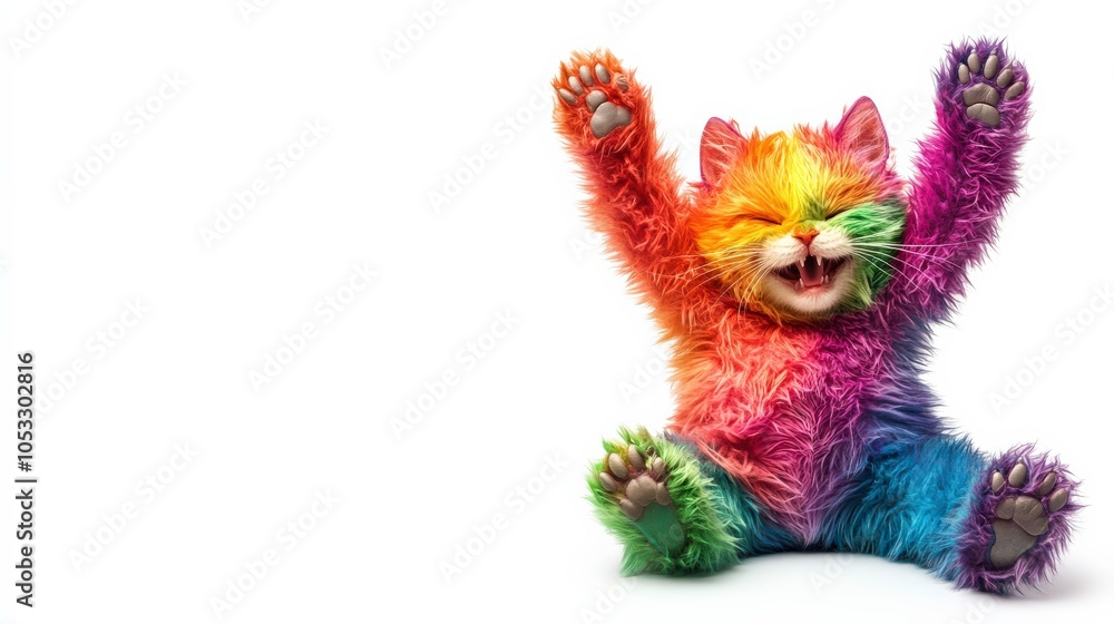 Vibrant and Joyful: A Colorful Cat Celebration Vibrant and Joyful: A Colorful Cat Celebration