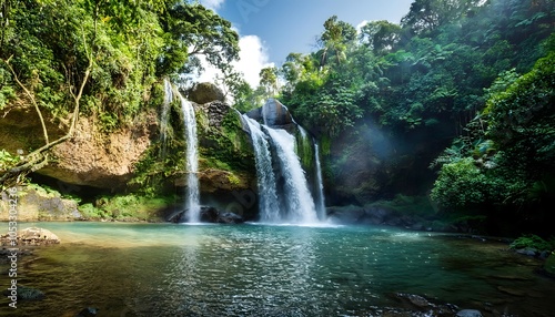 Exploring hidden waterfalls in lush tropical jungles