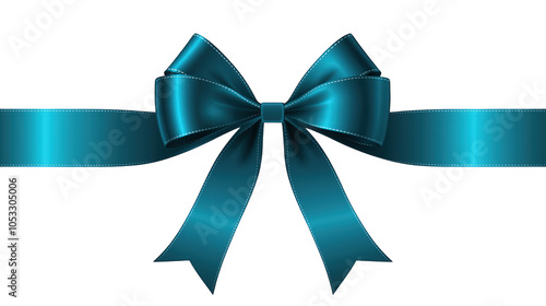 Realistic bow and ribbon for decorating gifts, surprises for holidays. Packing presents for birthday, new year and Christmas. Promotion and Discount objects on transparent background
