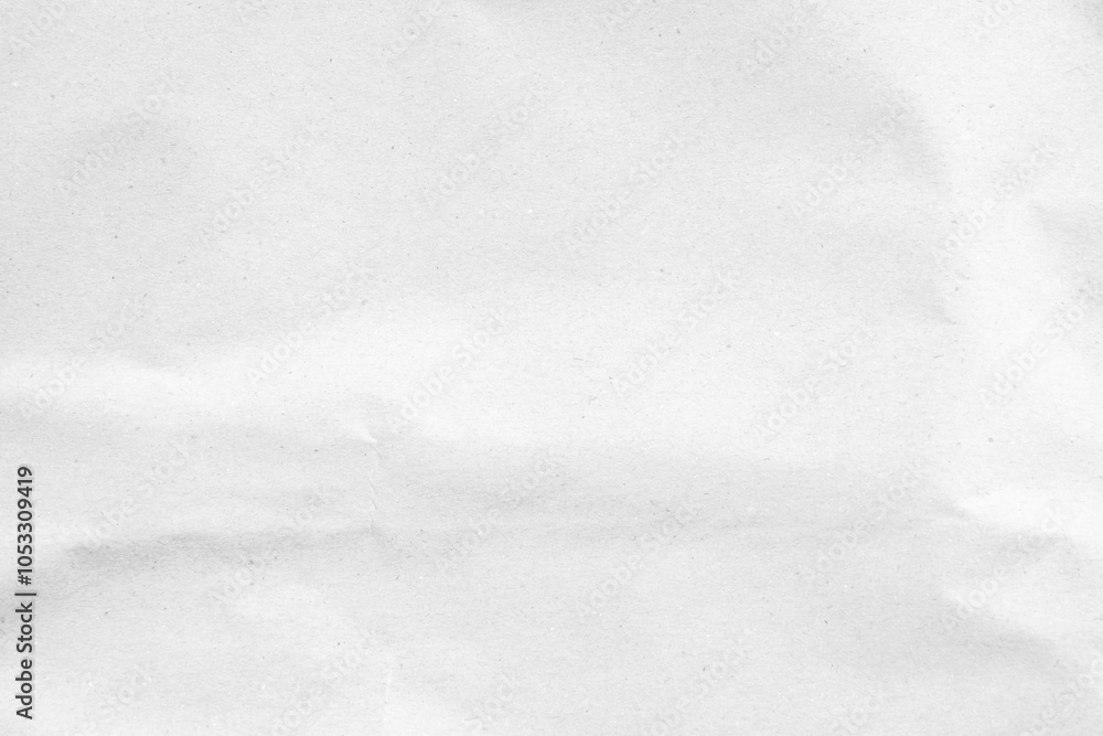 Obraz premium White recycled craft paper texture as background. Grey paper texture, Old vintage page or grunge vignette of old newspaper. Pattern rough art creased grunge letter. Hardboard with copy space for text.