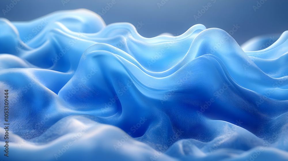 Abstract 3D Blue Wavy Background Illustration Abstract 3D Blue Wavy Background Illustration