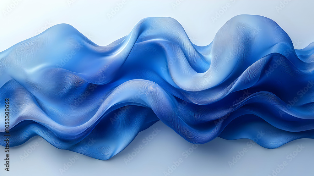 Abstract Blue 3D Wave Background Abstract Blue 3D Wave Background