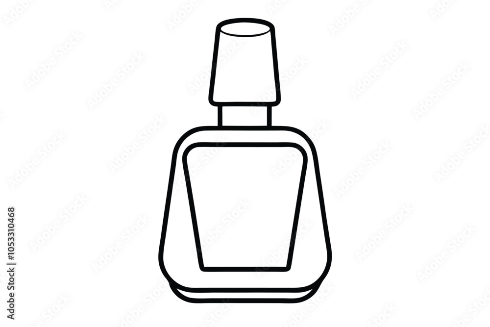 Nail polish line art vector illustration Nail polish line art vector illustration