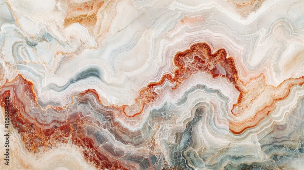 Abstract agate stone pattern with flowing lines and earthy tones. Abstract agate stone pattern with flowing lines and earthy tones.
