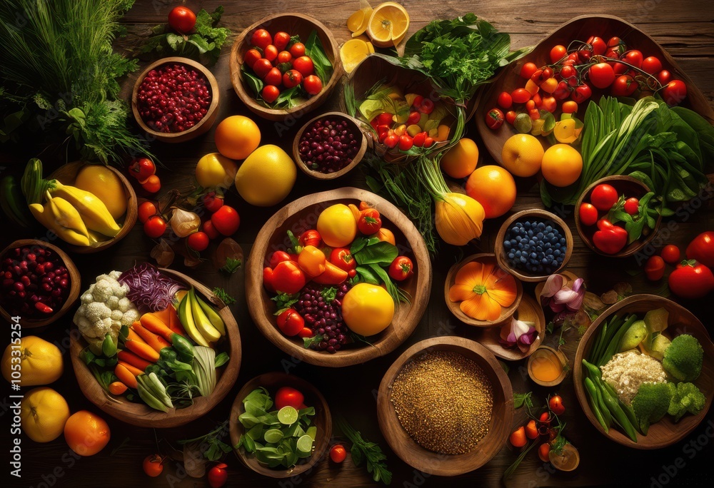 vibrant display colorful natural ingredients artistic wooden bowls culinary inspiration, nature, food, shape, fresh, healthy, decor, style, plate, organic vibrant display colorful natural ingredients artistic wooden bowls culinary inspiration, nature, food, shape, fresh, healthy, decor, style, plate, organic