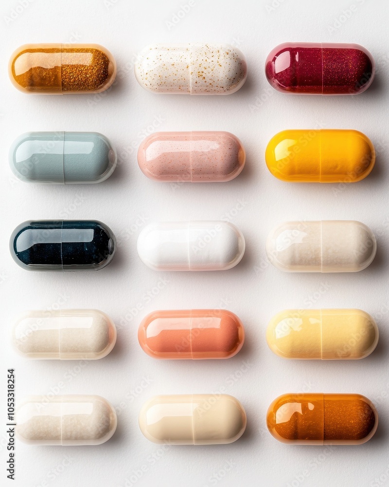 Assorted Fatty Acid Supplement Capsules Display Assorted Fatty Acid Supplement Capsules Display
