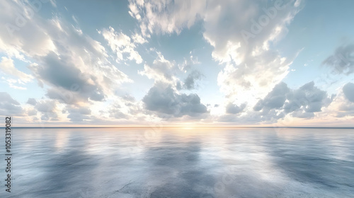 Clouds and Water Reflection Background