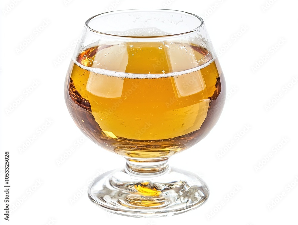 Brandy in Snifter Glass on White Background. Brandy in Snifter Glass on White Background.