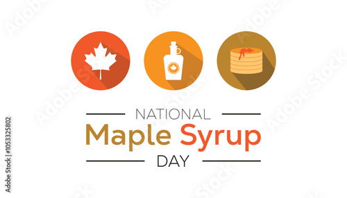 National Maple syrup day is observed every year on December.  Food and Drink Awareness concept. background, placard, banner template Vector illustration design.