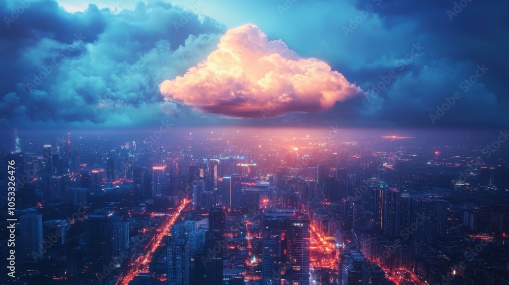 Obraz premium PaaS cloud services: Developers building and deploying applications on a platform-as-a-service (PaaS)