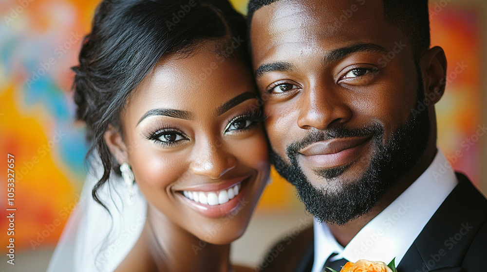 Photo of a bride and groom at a wedding Photo of a bride and groom at a wedding