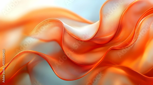 Wallpaper Mural Orange Abstract Background with Flowing Lines Torontodigital.ca