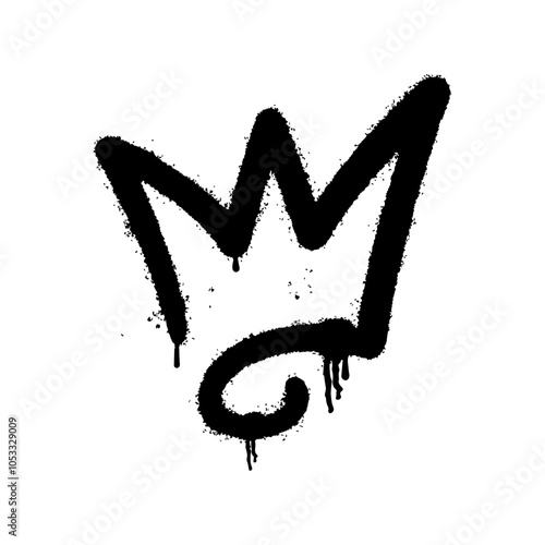 Crown sprayed in graffiti style.